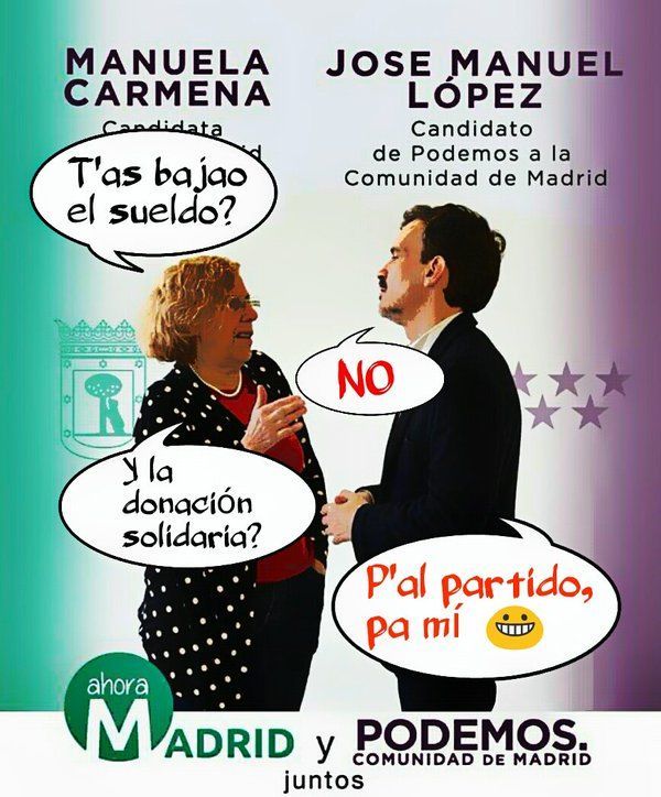 No se lo bajan y las donaciones son a su partido