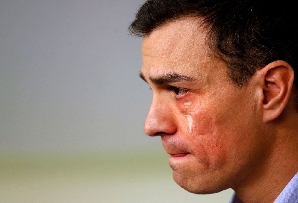 Pedro Sánchez el llorón