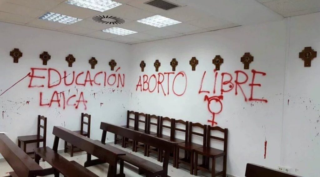 asaltado la capilla de la Universidad Autónoma de Madrid 2