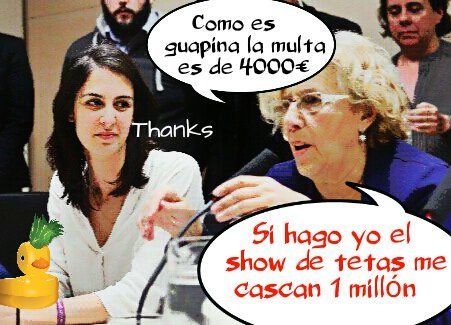 Carmena apoyando a sus concejales