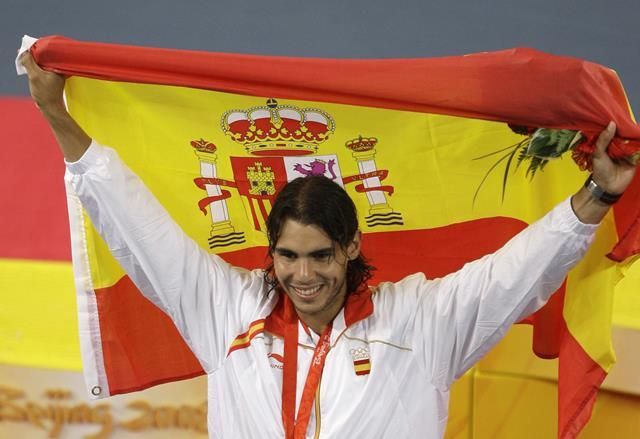 Nadal y la bandera de España