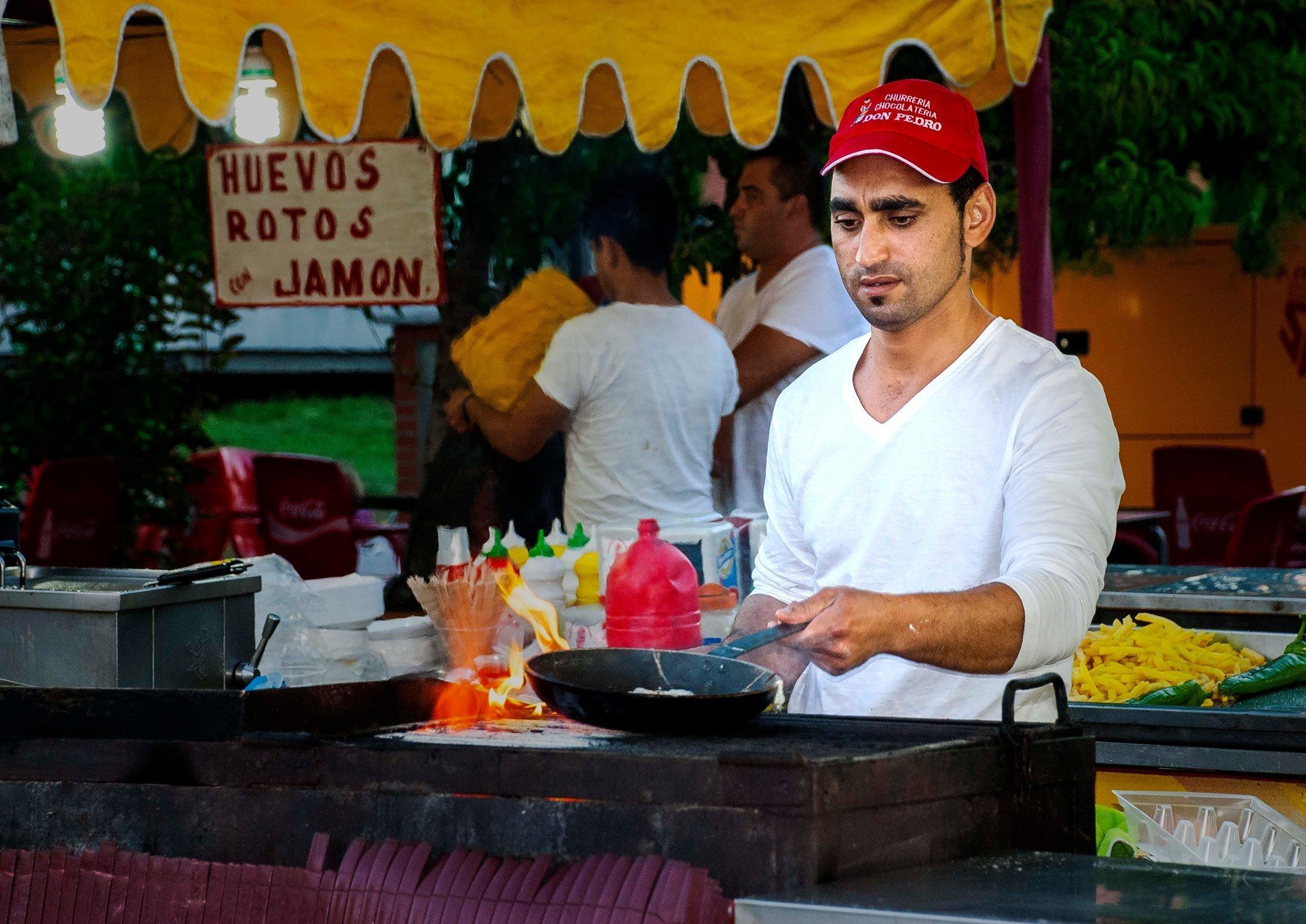 Trabajando en las ferias.Foto de Rodolfo Arévalo