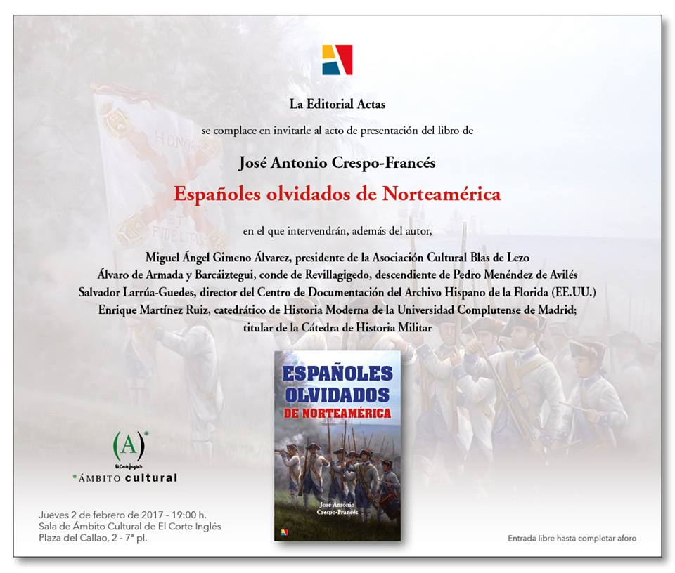 PRESENTACIÓN DEL LIBRO ESPAÑOLES OLVIDADOS DE NORTEAMÉRICA