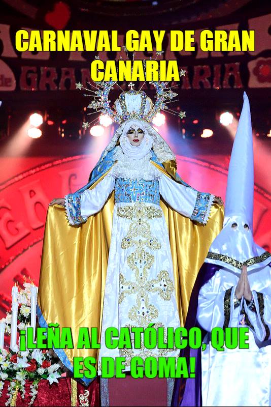Carnaval drag. Ilustración de Juan Padrón Sabina