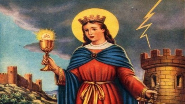 Santa Bárbara Bendita, patrona de los militares y mineros