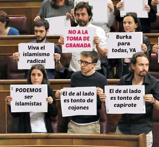 el circo podemita en el Parlamento