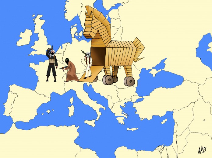 Caballo de troya con yihadistas en su interior/ Actuall