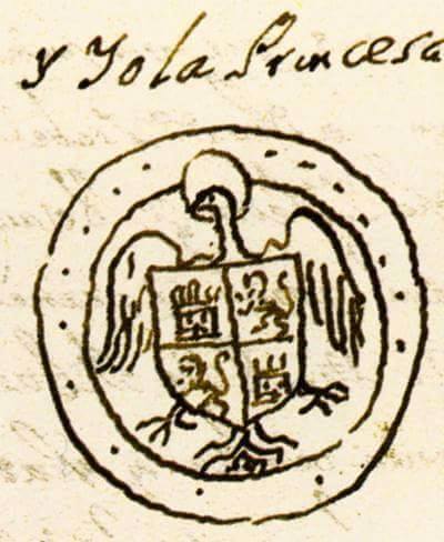 Sello personal de Isabel la Católica como princesa de Asturias