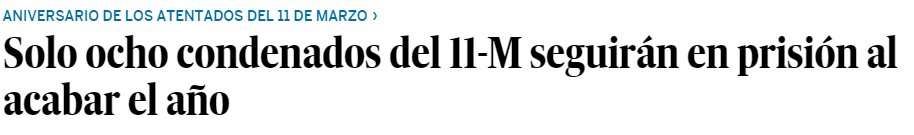 Titular hoy en El País