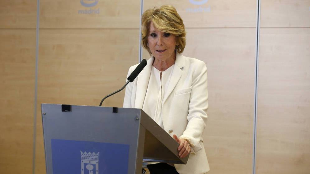 ESPERANZA AGUIRRE, RESIGNADA, DIMITE
