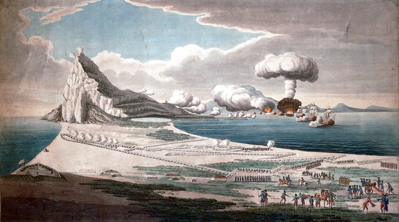 En 1779 se inicia el Gran Sitio de Gibraltar, última ocasión en que España intentó recuperar el peñón militarmente con los franceses como aliados.