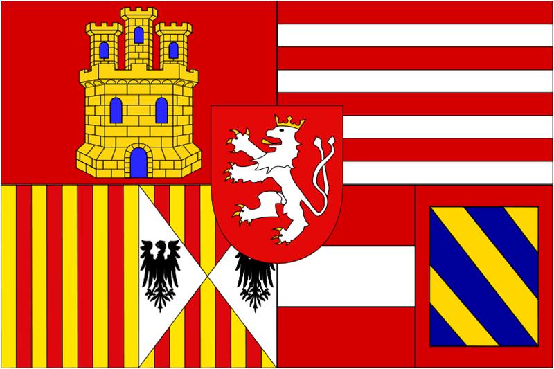 Estandarte del pretendiente Archiduque Carlos, como Carlos III, al que se rindieron los españoles defensores que fue izado tras la toma de la plaza.