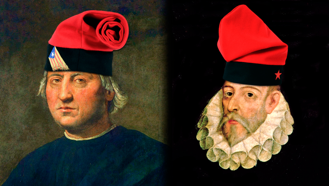 Colón y Cervantes, catalanes