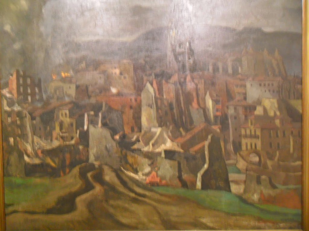 Obra de Vaquero Palacios. Oviedo bajo las bombas
