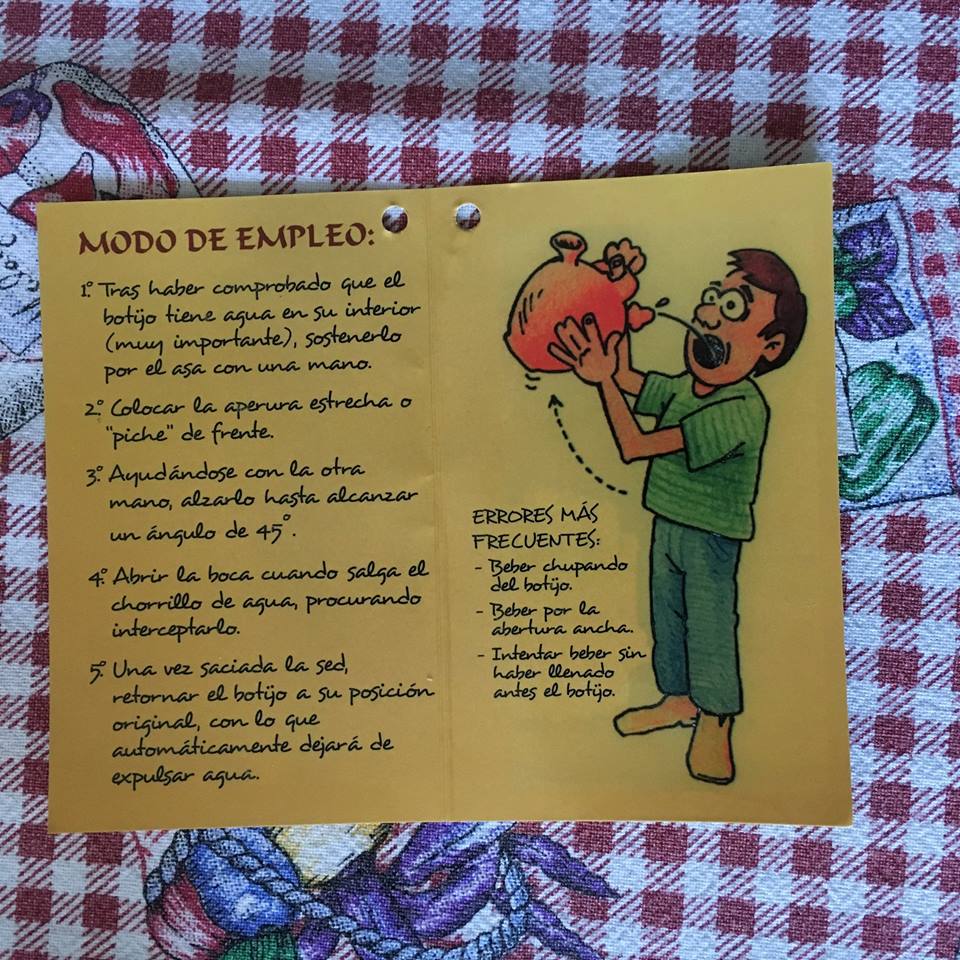 Modo de empleo del botijo