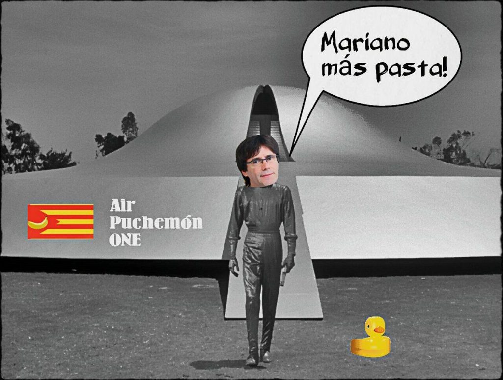 Basta de financiar el estilo de millonetis de los politicastros catalanes. ilutsración de Linda Galmor