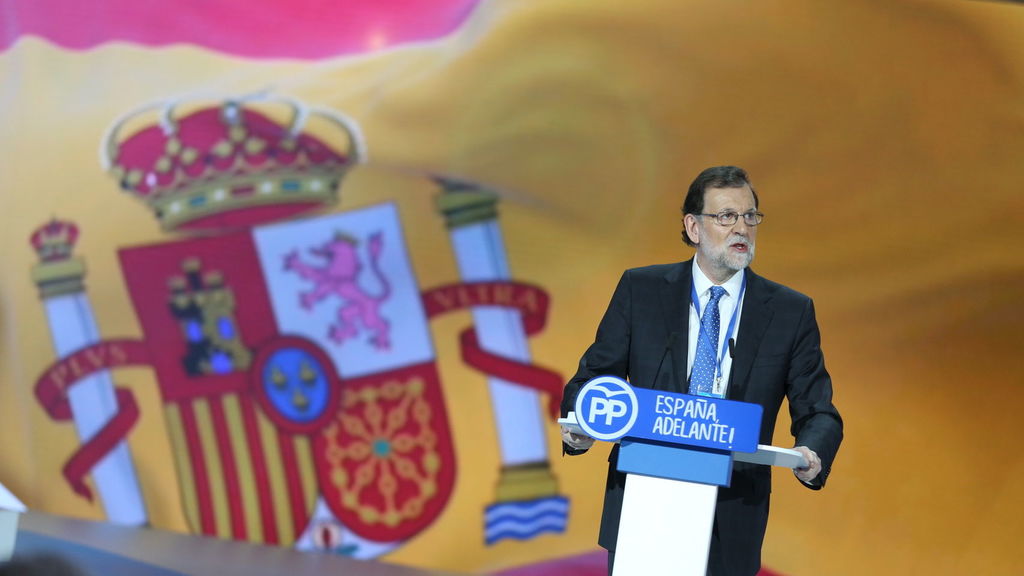 Mariano Rajoy el día que fue reelegido presidente del PP.