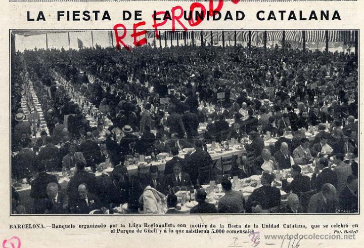 Barcelona 21 de mayo de 1916. Fiesta de la unidad catalana. Parque Güell