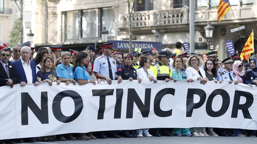 La manifestación en Barcelona contra los atentados