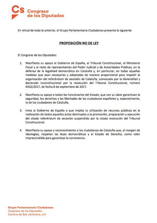 Los españoles queremos saber porque rechazan defender nuestras libertades y el Estado de Derecho