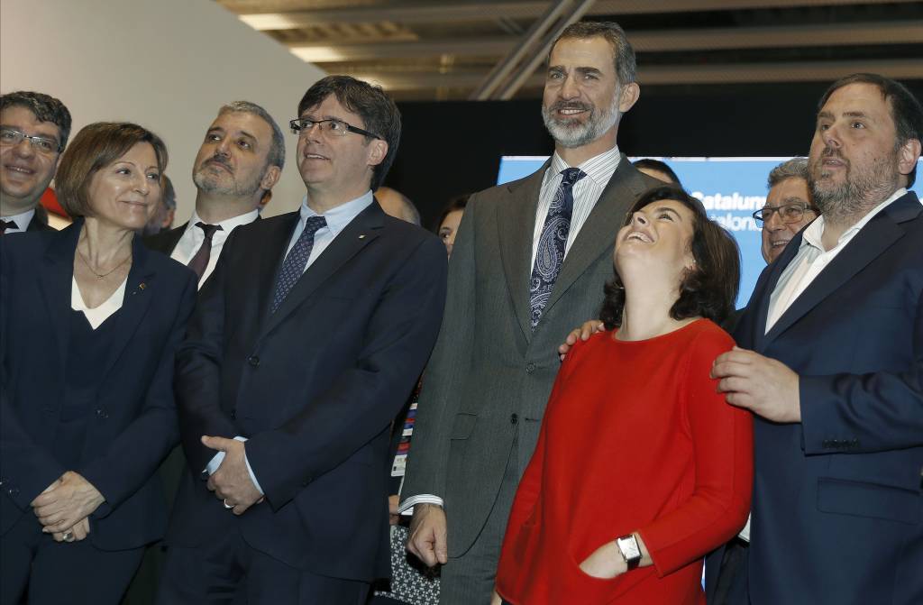 Oriol Junqueras con Soraya Sáenz de Santamaría