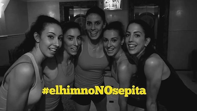 Imagen del vídeo difundido por las gimnastas españolas. Fotografía de ABC