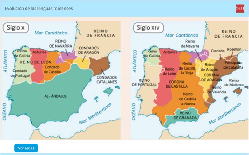 Lengua tercero de ESO, libro de texto fuera del ámbito territorial de Cataluña. Condados catalanes en el siglo X, cuando el realidad es marca Hispánica. En el siglo XIV "principado de Cataluña" ente que jamás existió.