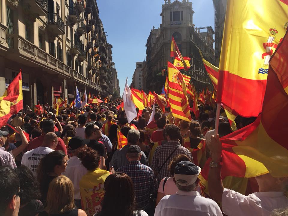Manifestación 8-O en Barcelona