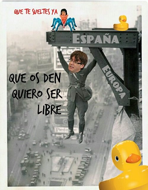 Puigdemont quiere ser libre sin honor. Ilustración de Linda Galmor
