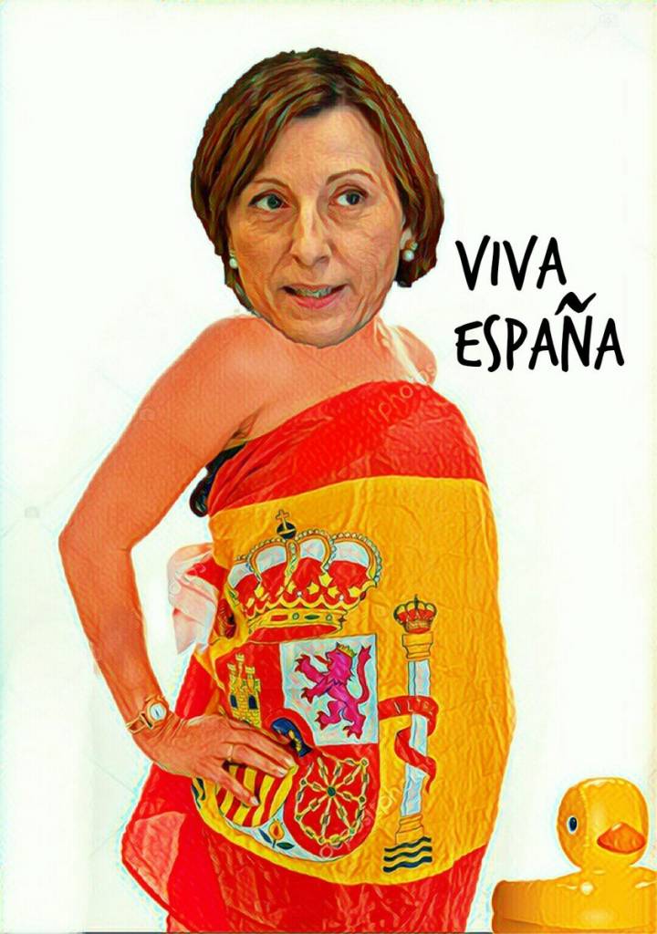 La valiente Forcadell declarando en el Tribunal Supremo... Ilustración de LInda Galmor