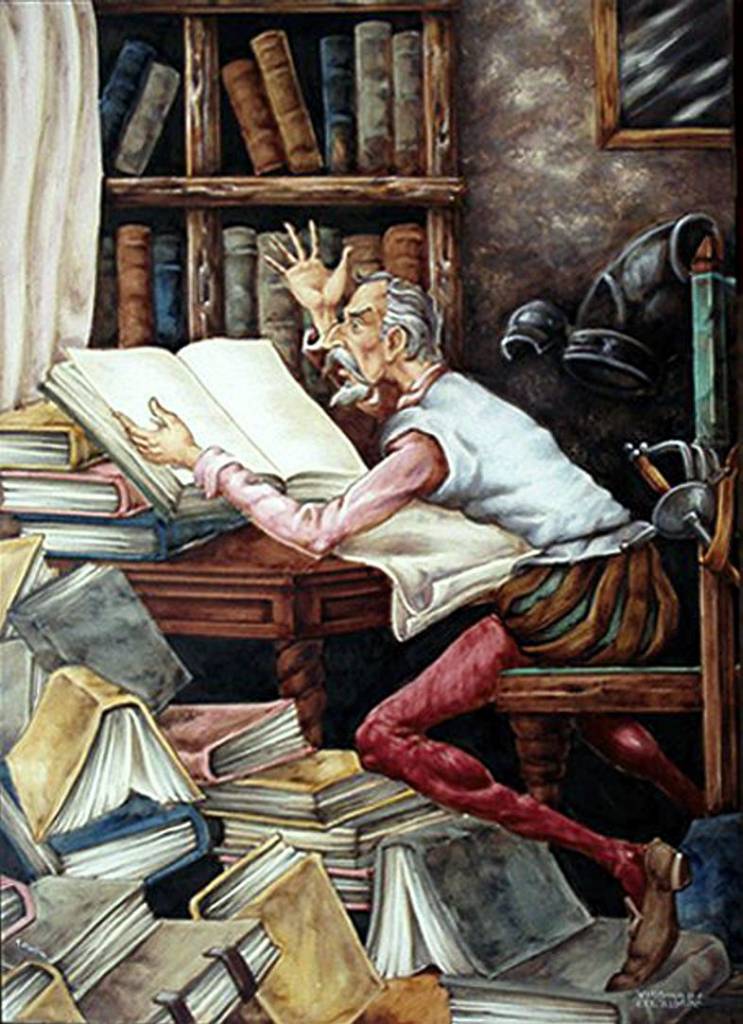 Don Quijote Leyendo