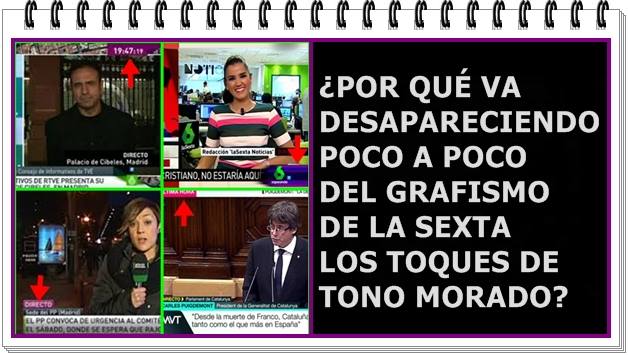 El grafismo morado de LaSexta
