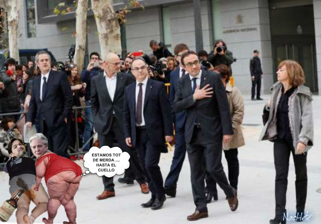 Estamos tots de merda hasta el cuello. Ilustración de Nachete