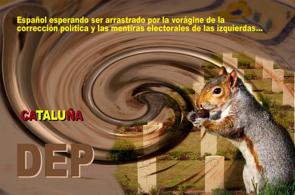 Los españoles devorados por la corrección política. Ilustración del autor Rodolfo Arévalo