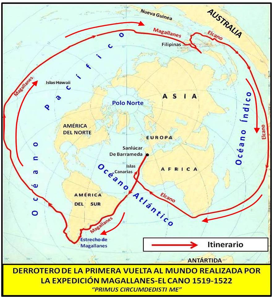 Derrotero de la primera vuelta al mundo realizada por la expedición de Magallanes-El Cano
