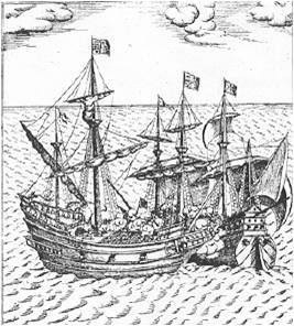 La supuesta captura en combate del barco español en un grabado del siglo XVII. La historiografía inglesa ha insistido en repetir que la actividad pirata fue un constante quebradero de problemas, con corsarios de la bajeza moral de Francis Drake o John Hawkins, llamado por los españoles Joán de Aquines, a la cabeza, para el traslado del oro, plata y otras mercancías del Nuevo Mundo a España. Así, según la imagen todavía presente en el cine y en la literatura, Felipe II y el resto de monarcas españoles de la dinastía Habsburgo terminaron desesperados ante los ataques auspiciados por la Monarquía Inglesa y otros reinos europeos. Sin embargo, las cifras de barcos que llegaron a puerto español desdicen esta versión romántica y falseada de la historia. La Flota de Indias se reveló como un sólido sistema casi sin fisuras.