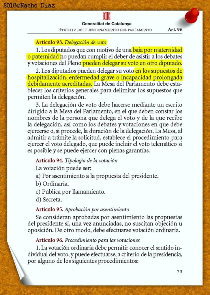Reglamento del Parlamento de Cataluña Pág. 73