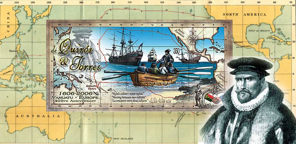 Sale de El Callao la expedición de Pedro Fernández de Quirós, quien descubriría la mayor parte de las islas Nuevas Hébridas