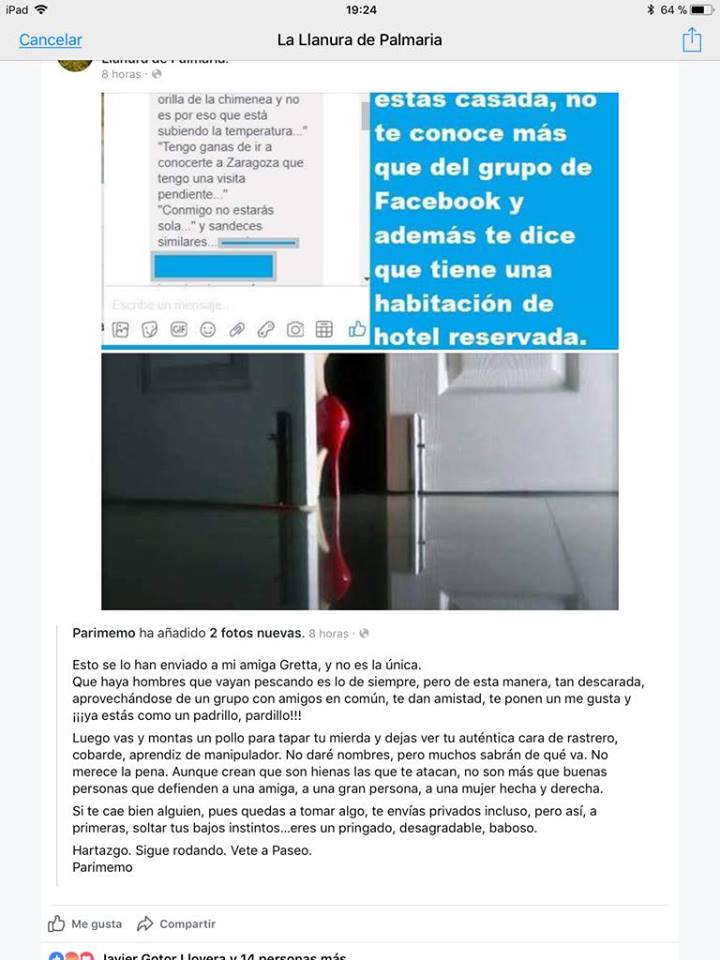 Acusaciones veladas contra el honor publicadas en La Llanura de Palmaria