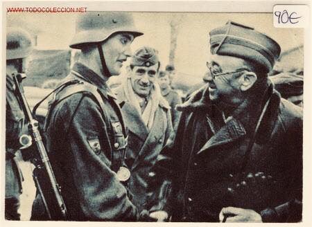 Luis Nieto que fue condecorado con la Cruz de Hierro por haber luchado en la batalla de Krasny Bor, junto a Agustín Muñoz Grande y al General Moscardo