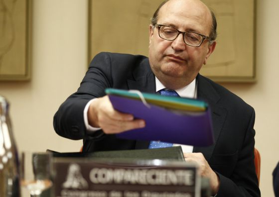Ramón Álvarez de Miranda, presidente del Tribunal de Cuentas, durante su comparecencia