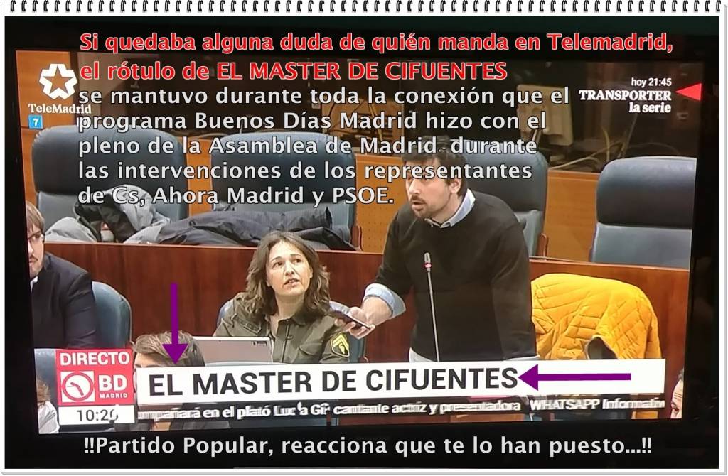 ESCANDALAZO EN LA TELEVISIÓN PÚBLICA MADRILEÑA