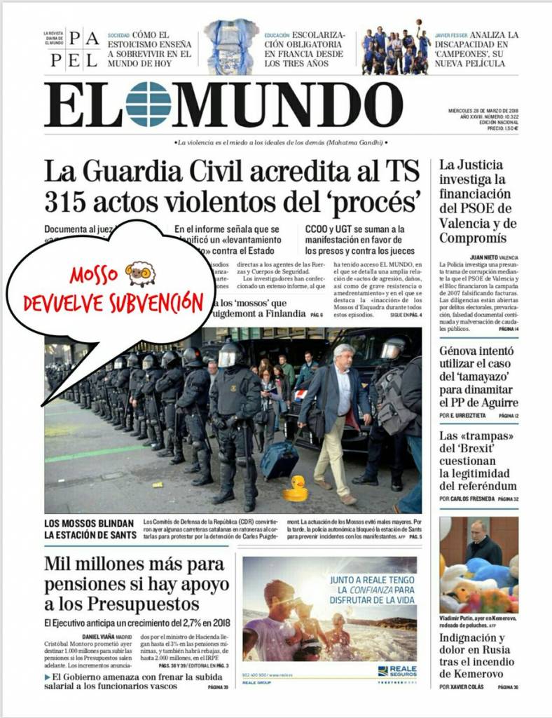 Los tractorianos tratan de paralizar Cataluña. Ilustración de Linda Galmor