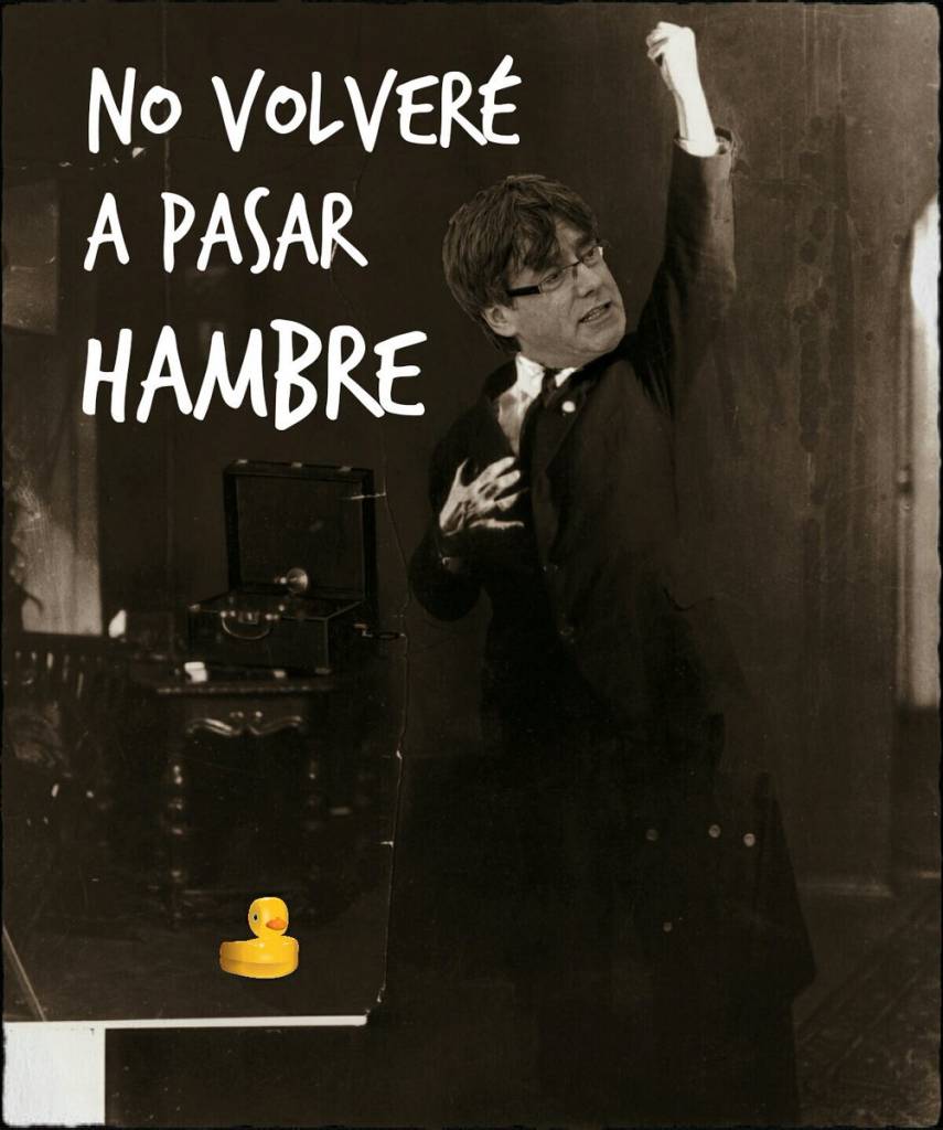 Puchemón en el trullo ensayando su declaración ante el juez alemán