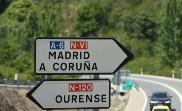 en época de Aznar fue cuando se puso en gallego el indicador de salida de Madrid en la Autopista A6