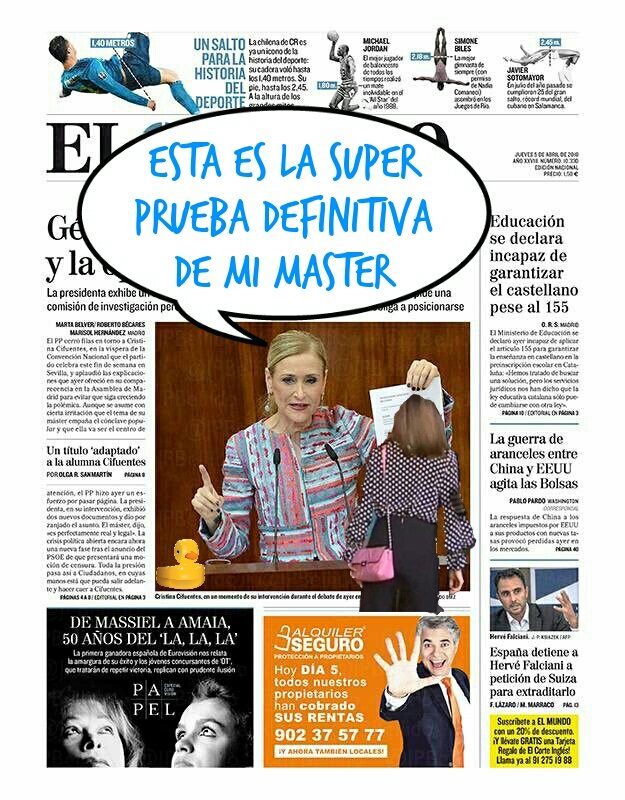 El Master de la Cifu es noticia durante mas de una semana. Ilustración de Linda Galmor