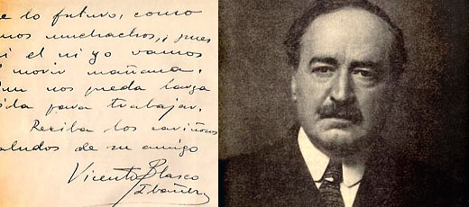 Manuscrito de Vicente Blasco Ibáñez