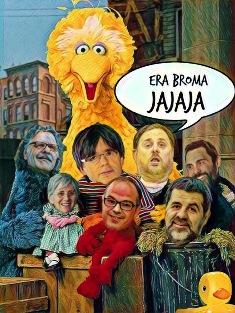 Mientras tanto en un Barrio Catalufo....Ilustración de Linda Galmor