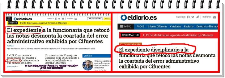 se ve obligado a corregir sus titulares