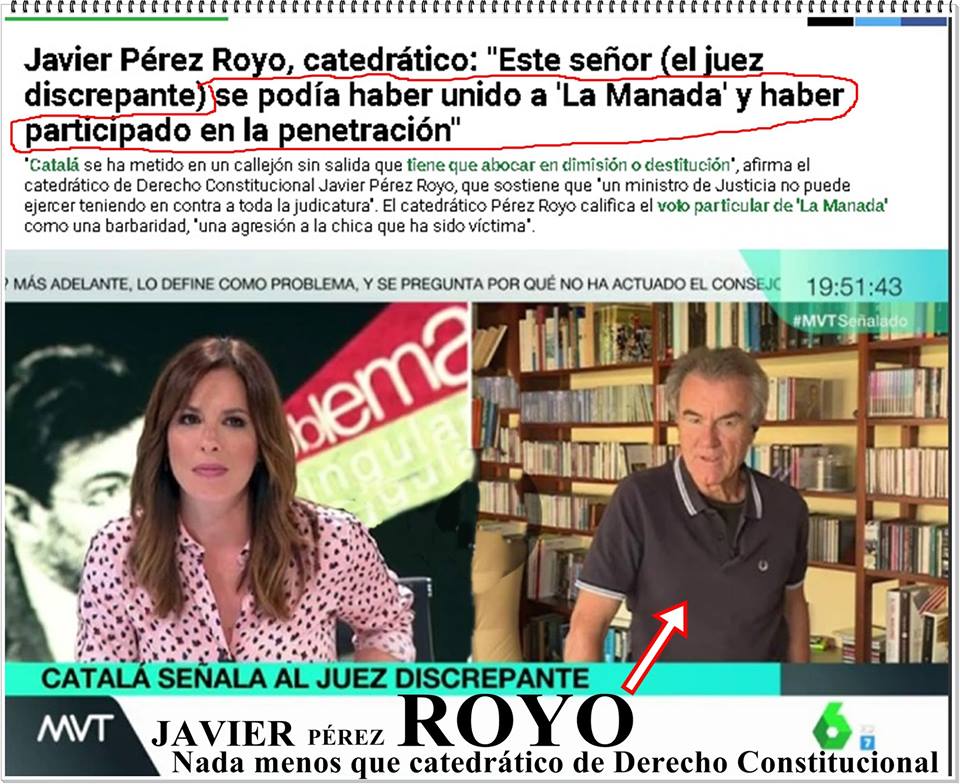 Cada vez menos Pérez y más ROYO el catedrático de Derecho Constitucional